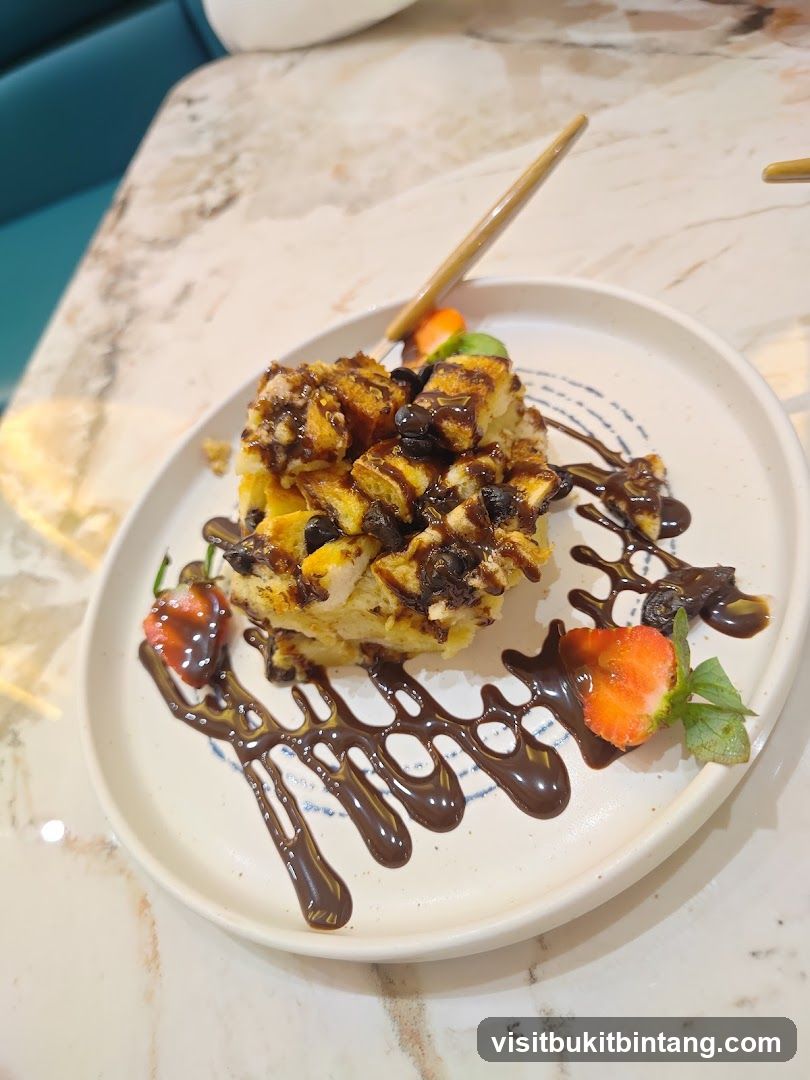 Bread Pudding with Chocolate Drizzle