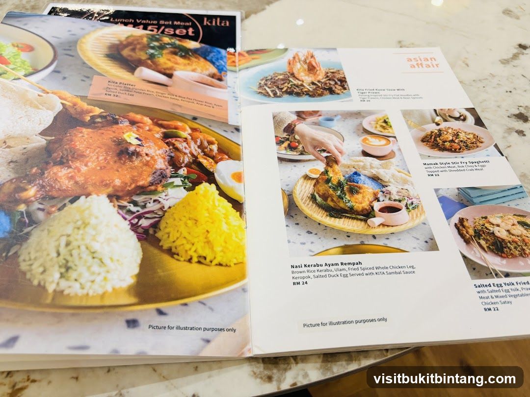 Asian Affair Menu
