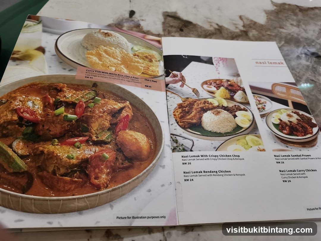 Nasi Lemak Menu