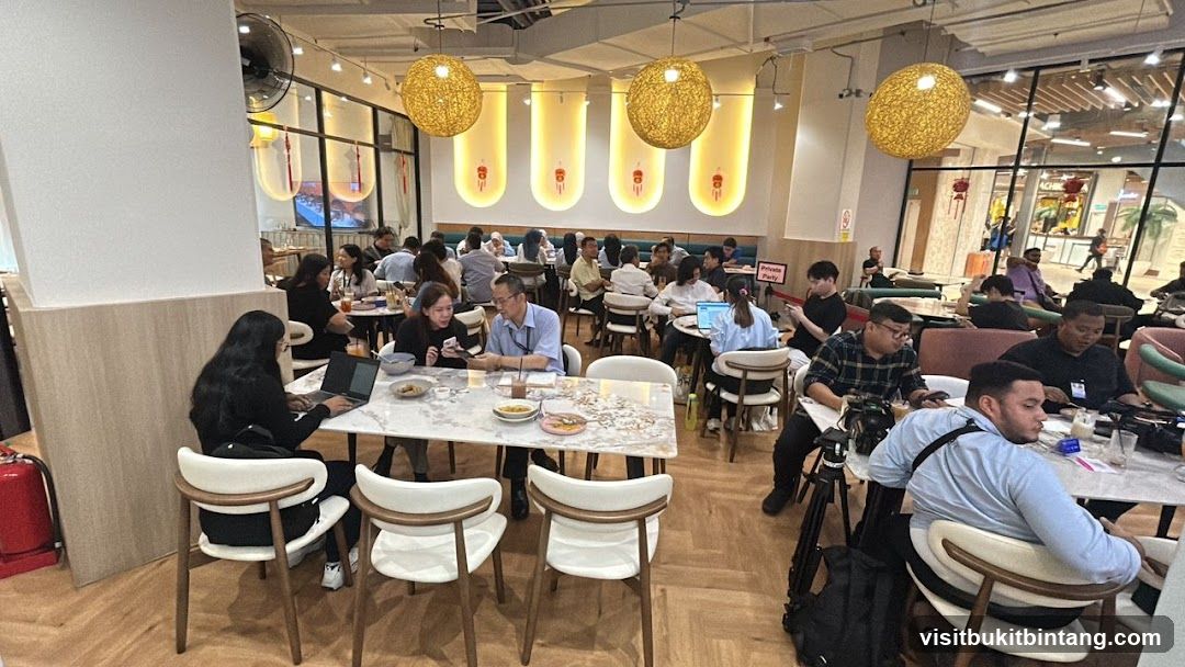 Restaurant Interior with Patrons