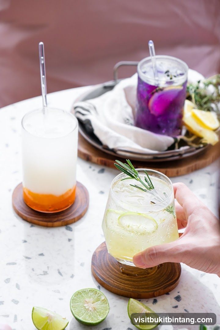 Two refreshing drinks on a table