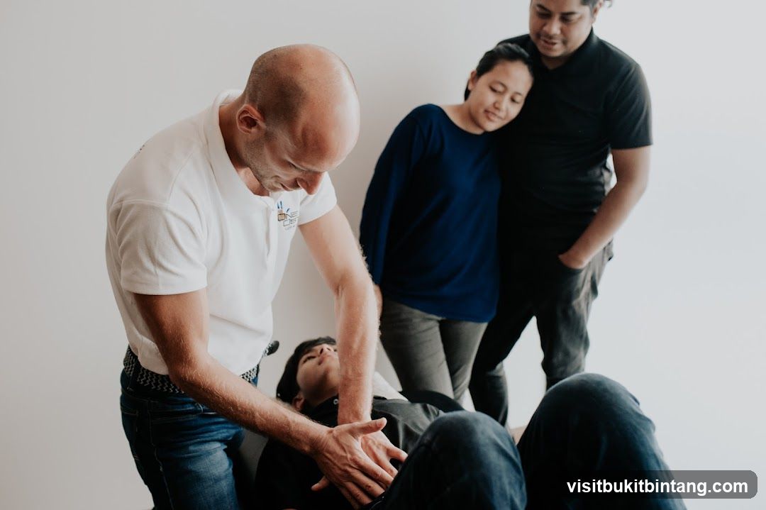Therapist working on a patient