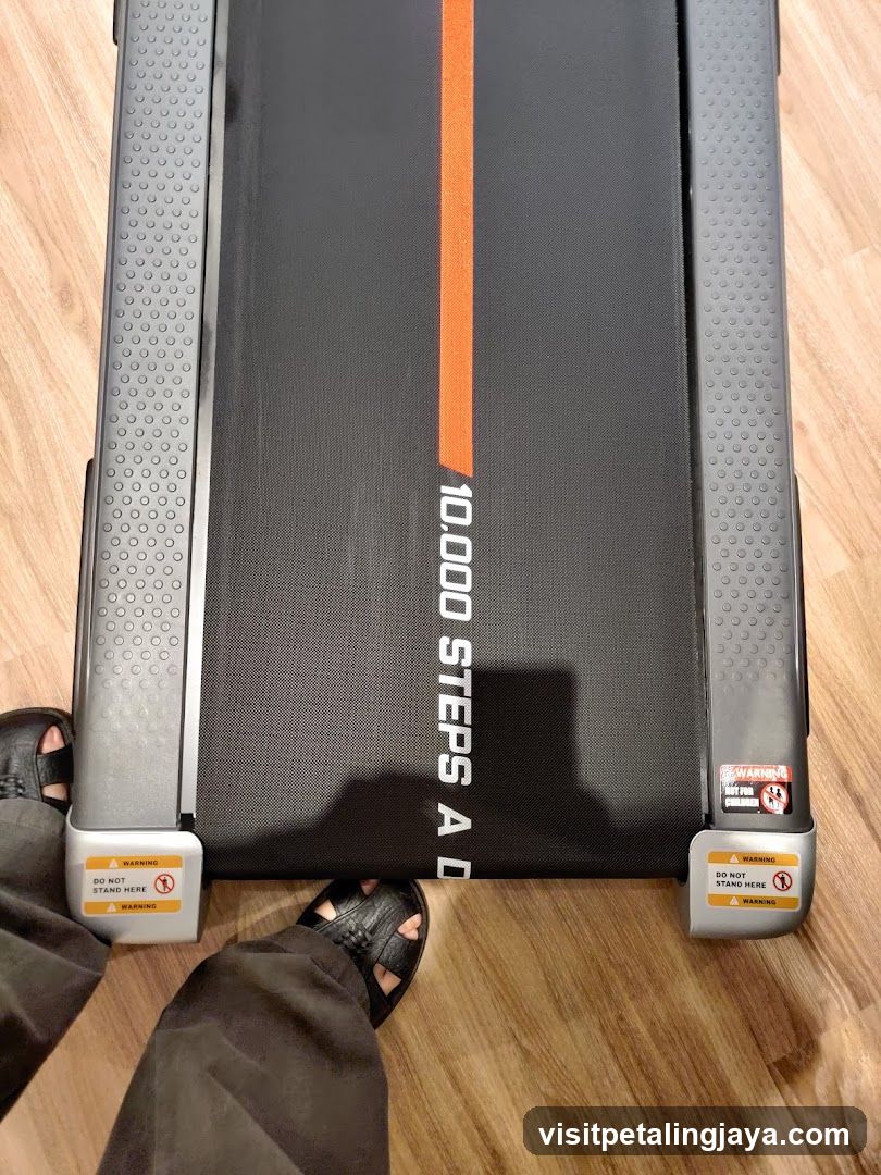 Treadmill with '10,000 STEPS A' Text