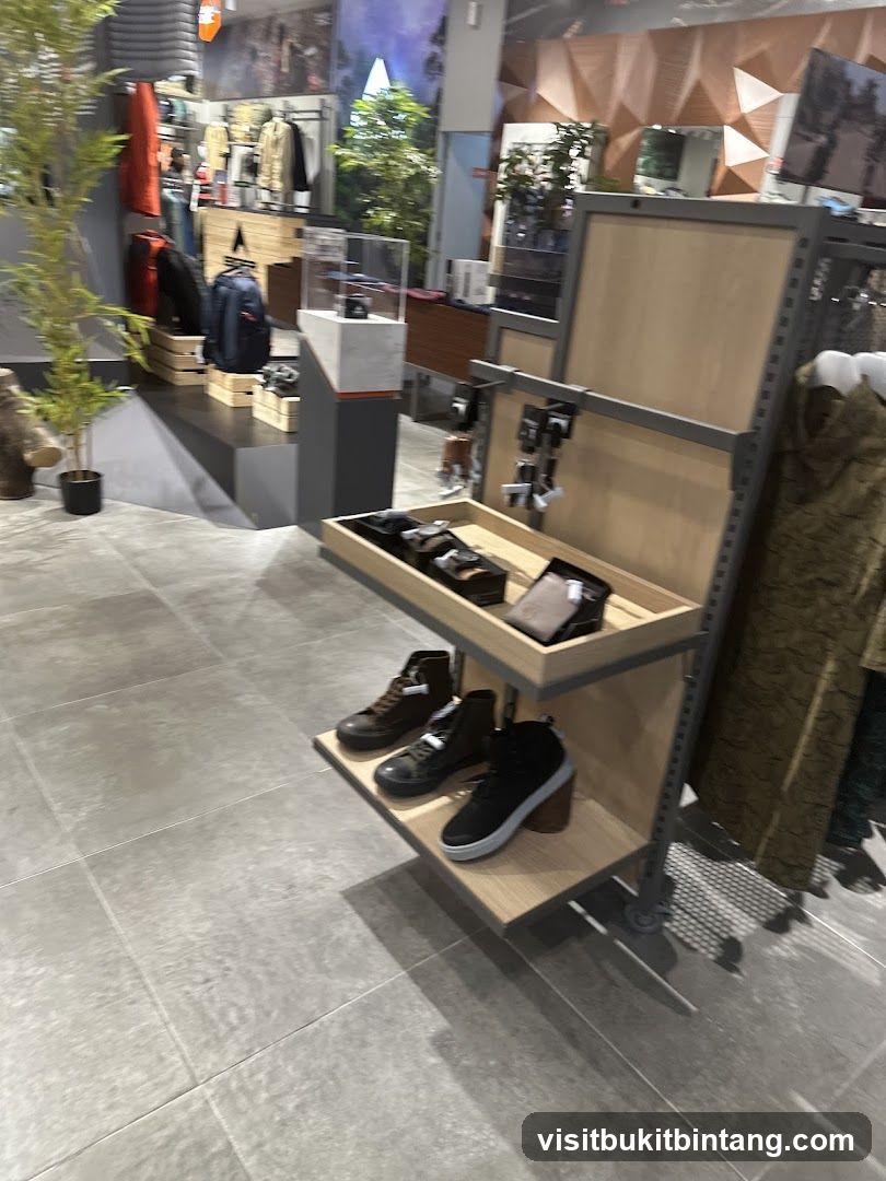 Store Display with Shoes and Accessories