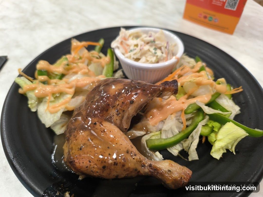 Roasted Chicken Leg with Salad
