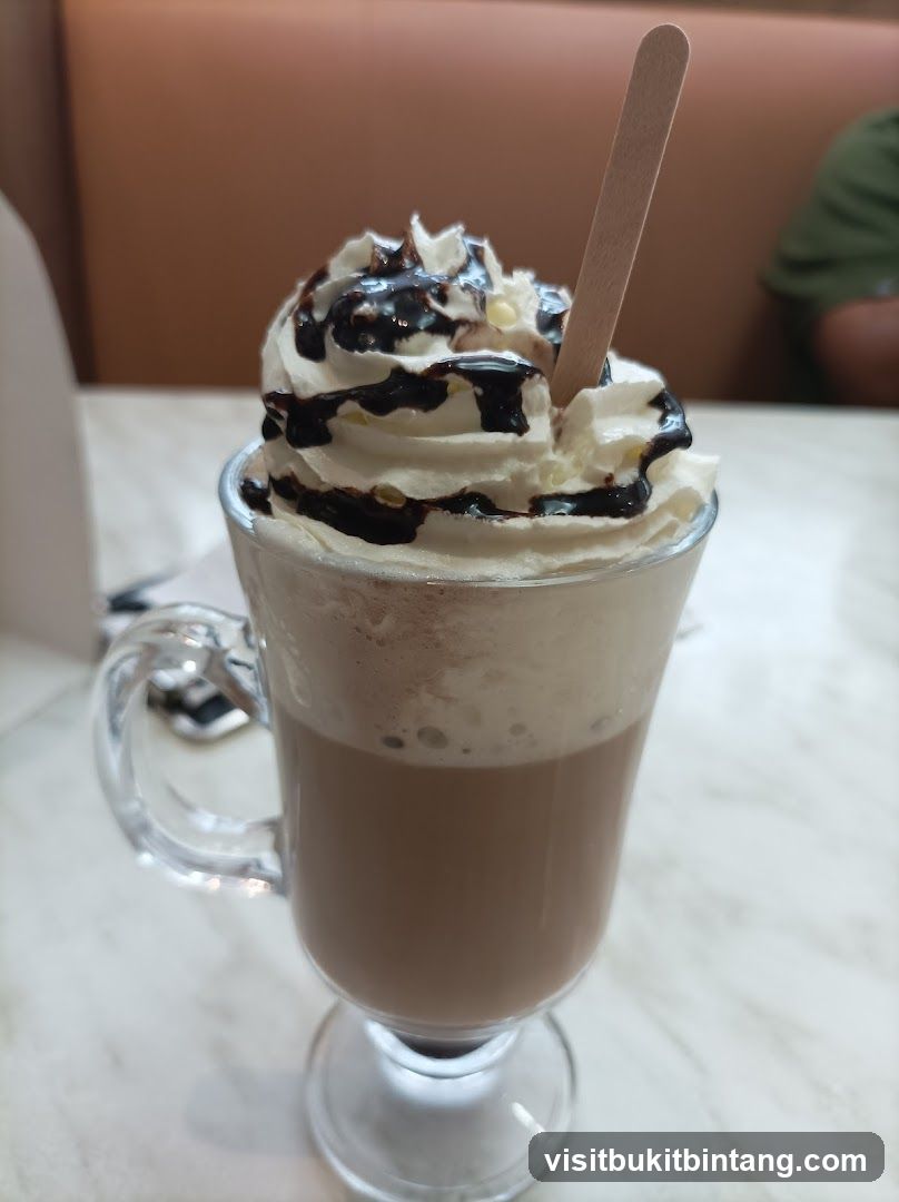 Hot Chocolate with Whipped Cream and Chocolate Drizzle