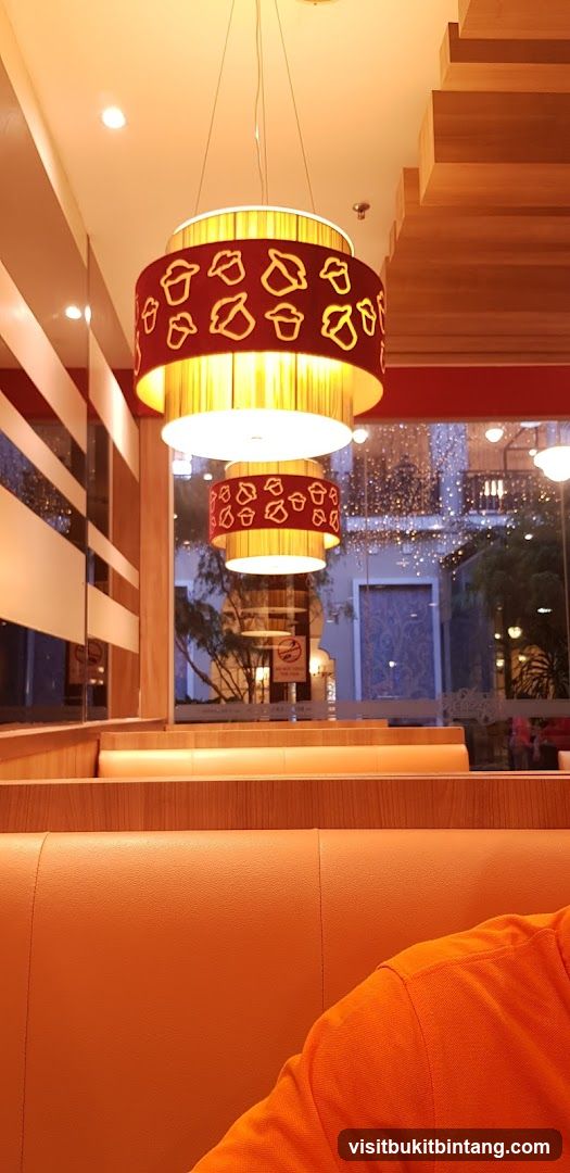 Restaurant Interior with Decorative Lamps