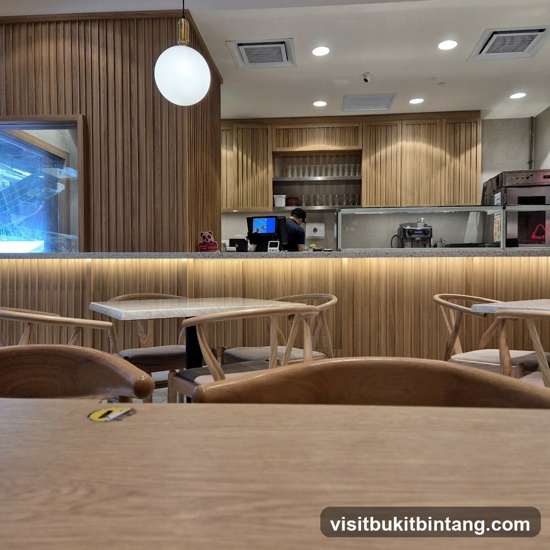 Cafe Interior with Wooden Accents