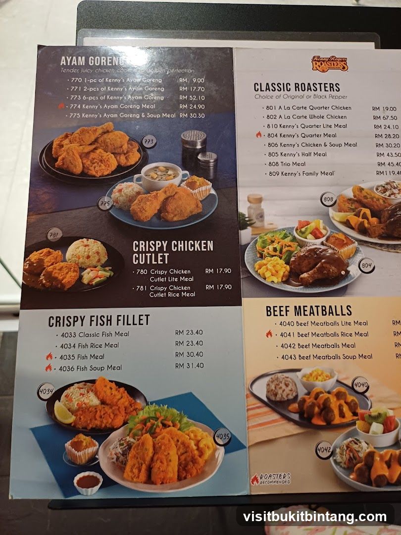 Kenny Rogers Roasters Menu