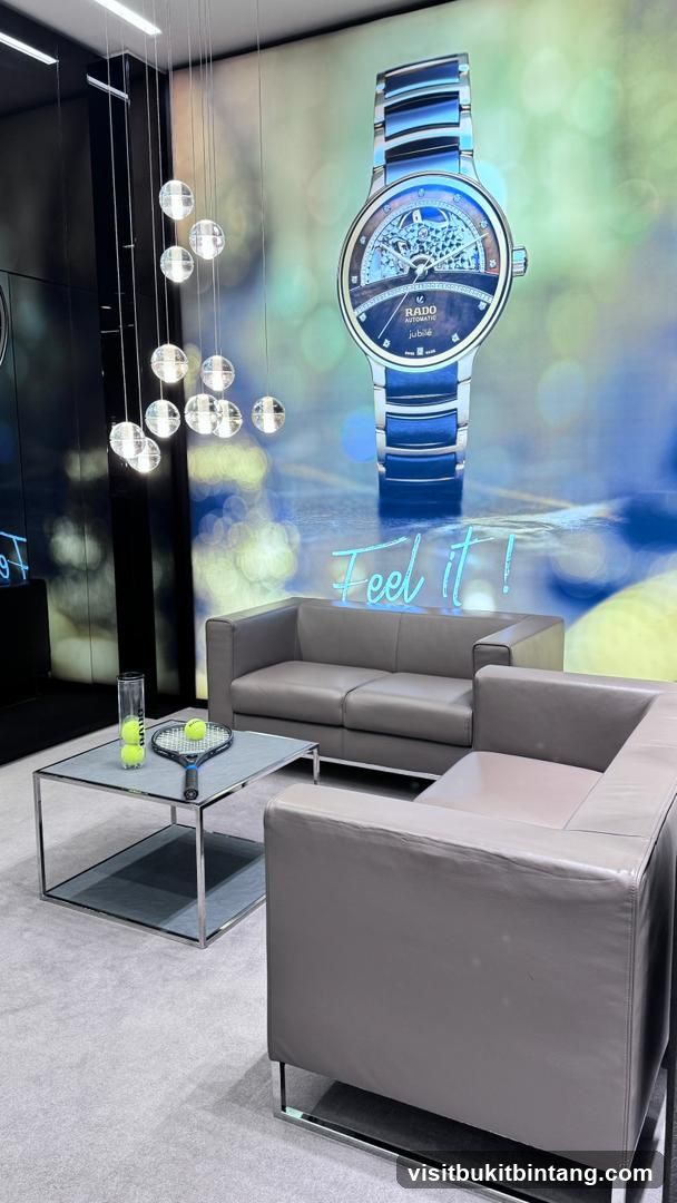 Modern Lounge Area with Watch Display