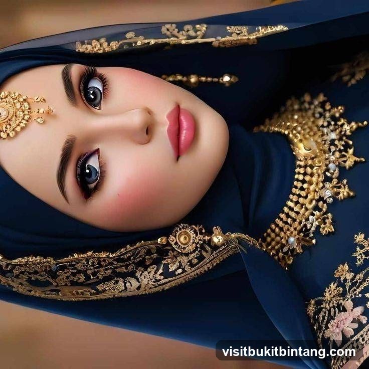 Digital Art of a Woman in Hijab