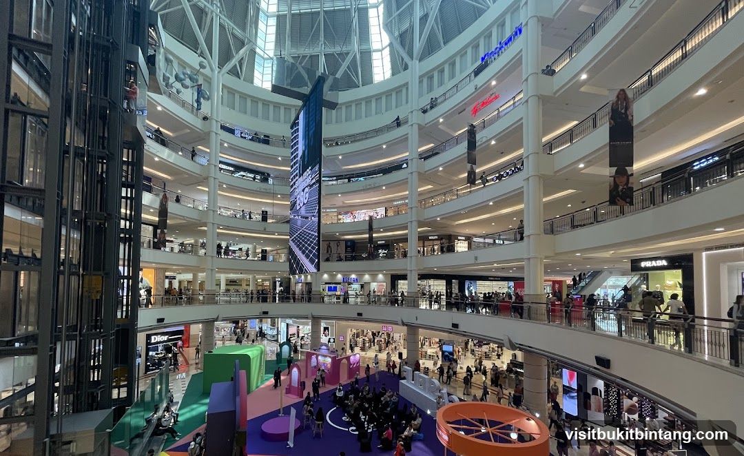 Interior of a multi-level shopping mall