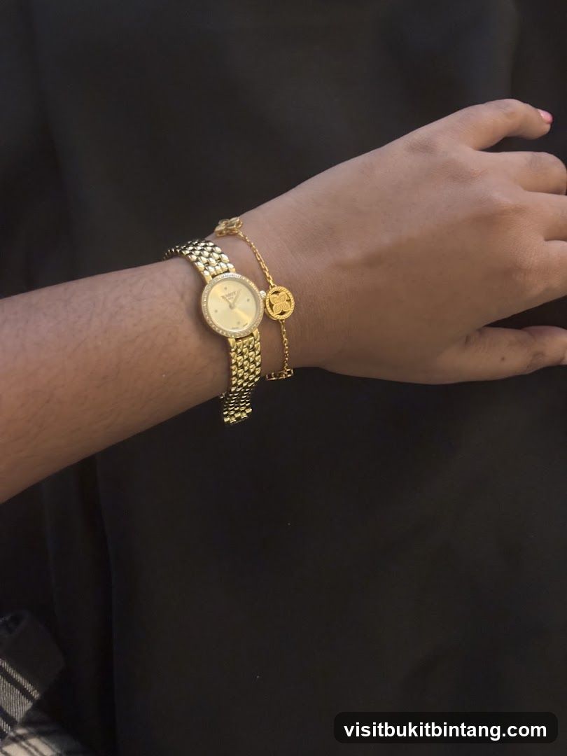 Gold Watch and Bracelet