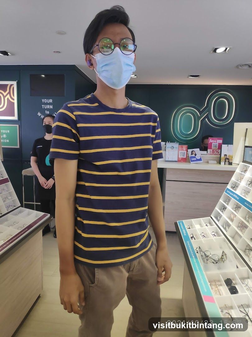 Man in Eyewear Store