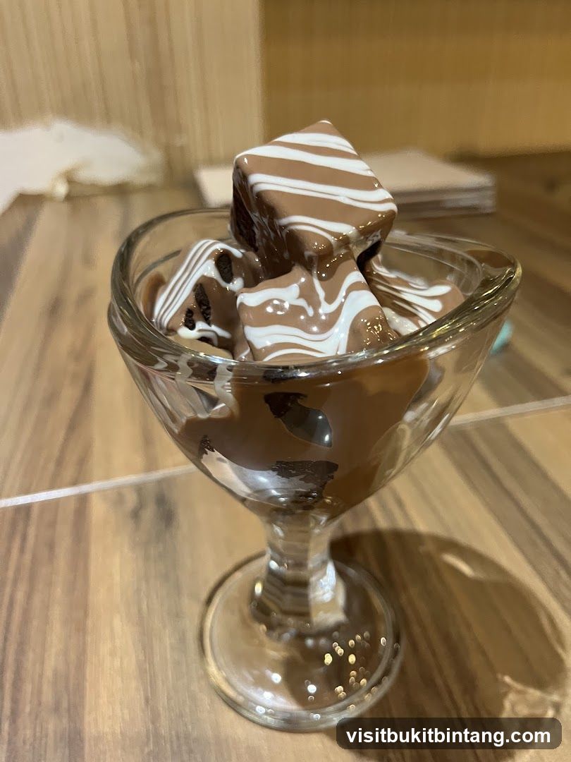 Chocolate dessert in a glass