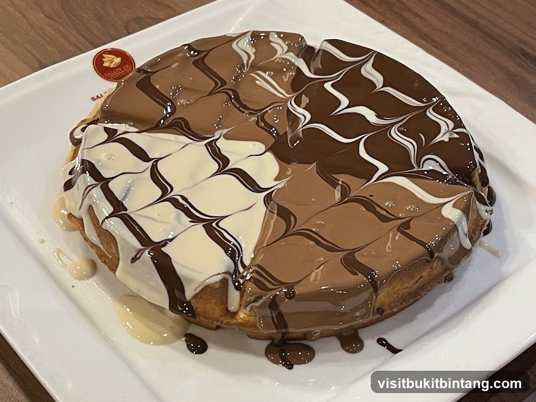Chocolate Drizzled Waffle