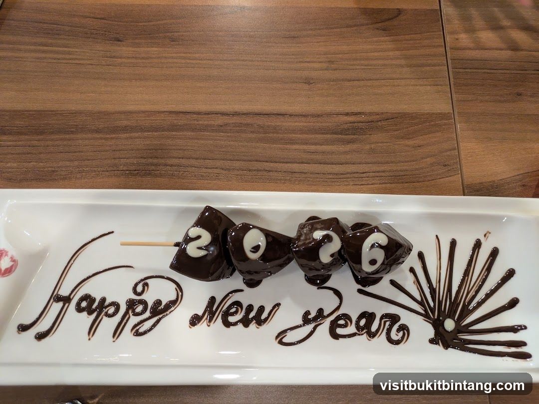 Happy New Year Chocolate Dessert