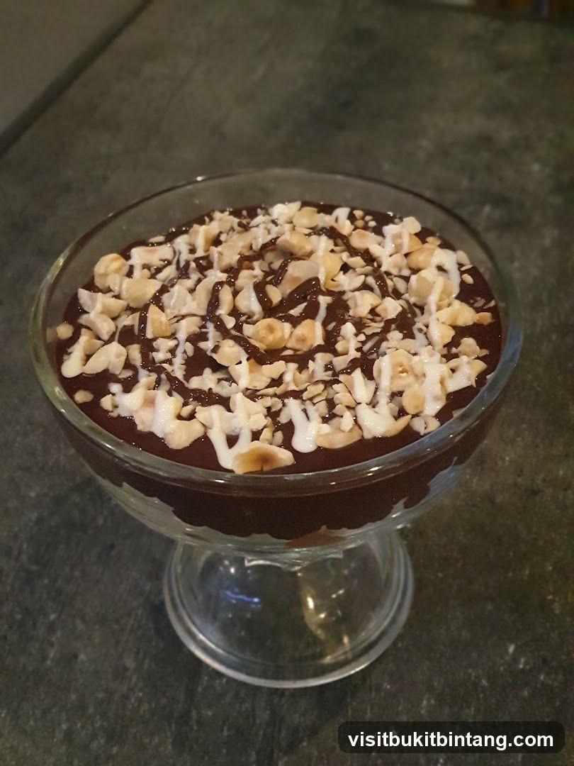 Chocolate dessert with nuts