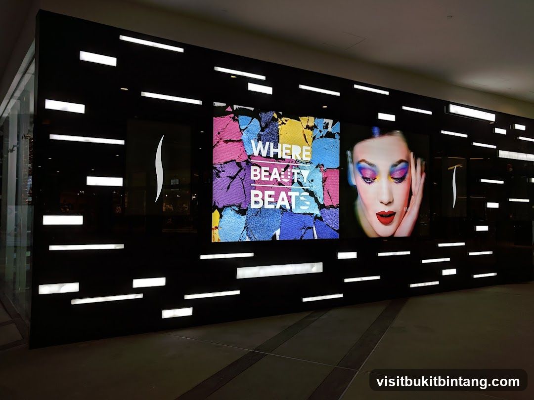 Digital display with makeup advertisement