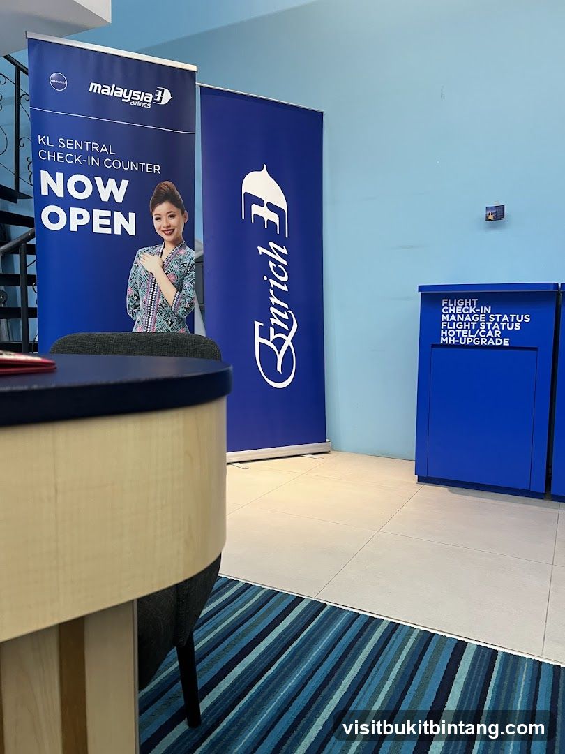 Malaysia Airlines KL Sentral Check-In Counter