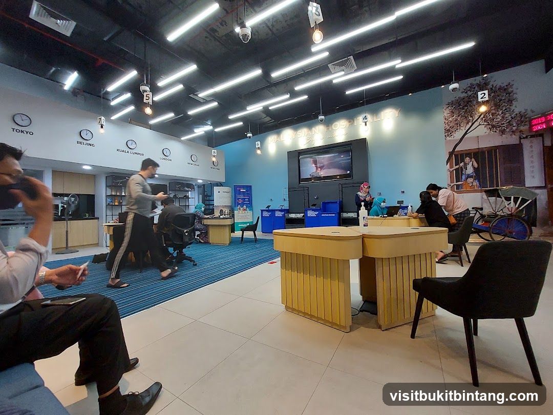 Office Interior with World Clocks