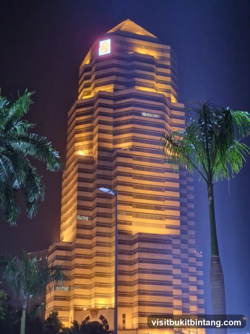 Illuminated Skyscraper at Night