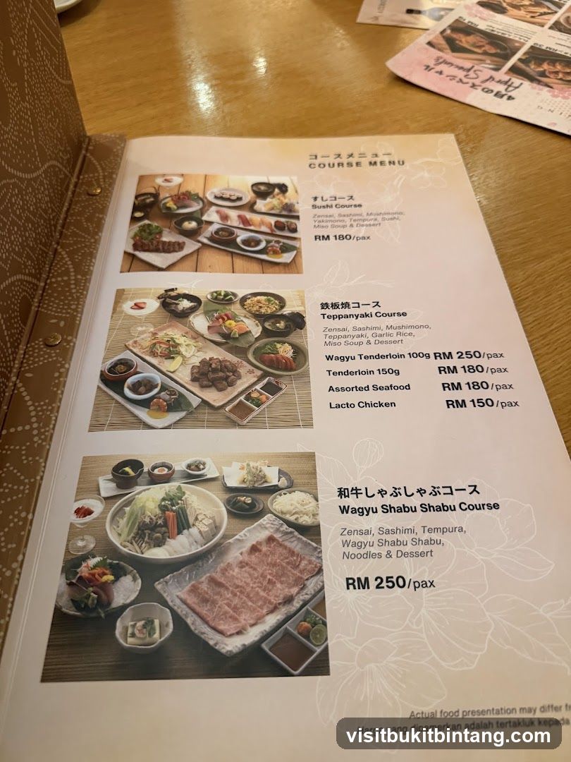 COURSE MENU