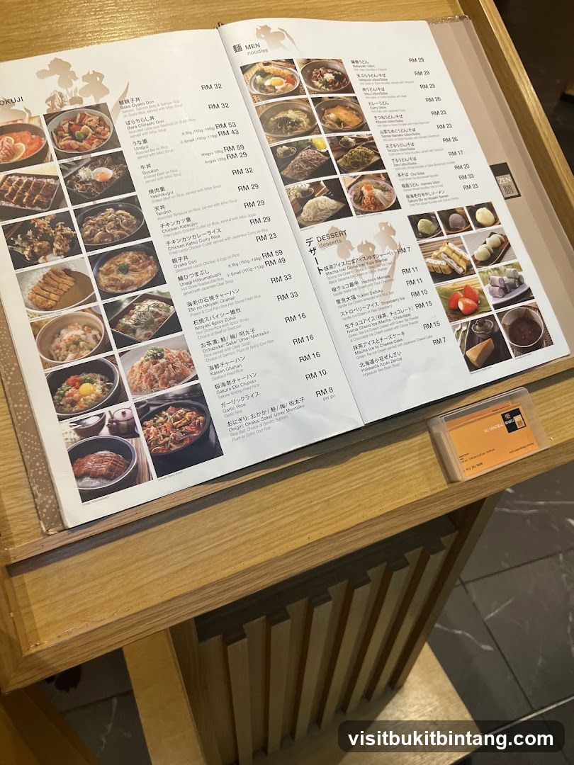 Japanese Menu