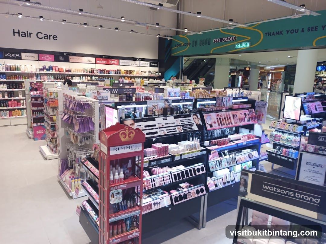 Cosmetics and Hair Care Products Display