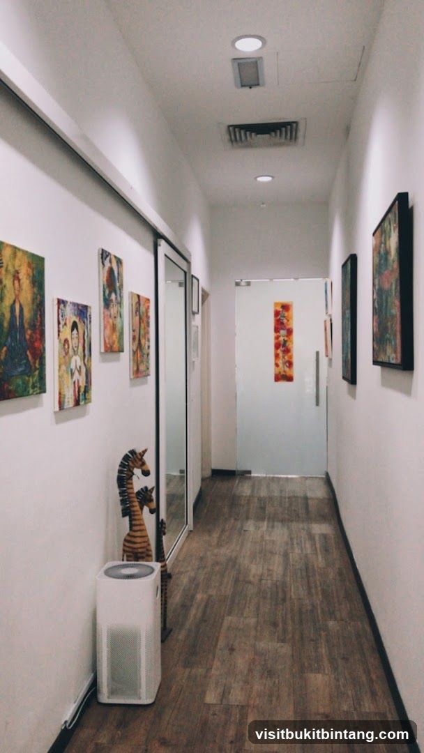 Hallway with Artwork