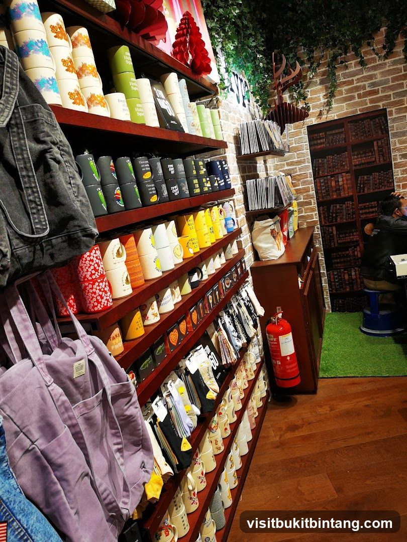 Store Display with Mugs and Socks