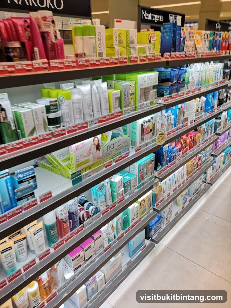 Cosmetics and Skincare Products on Shelves