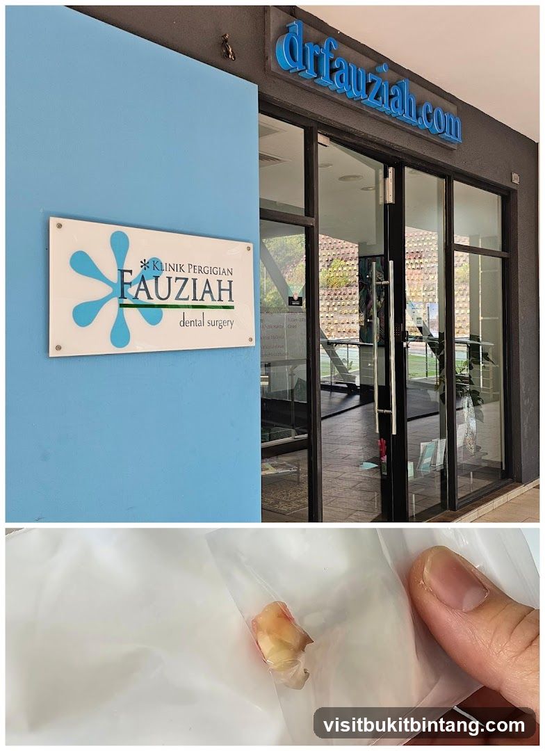 Dental Surgery Entrance and Extracted Tooth