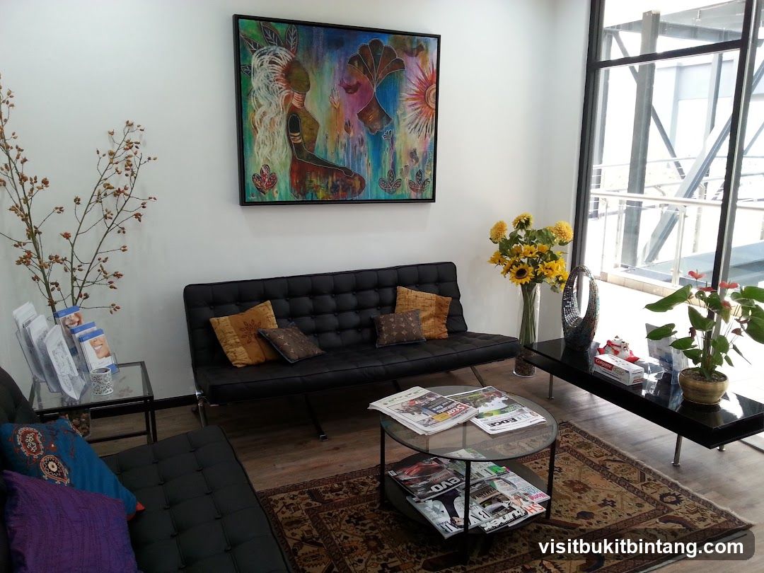 Waiting Room with Modern Furniture and Artwork