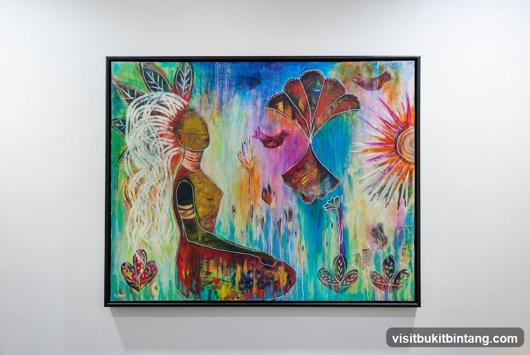 Abstract painting of a seated figure