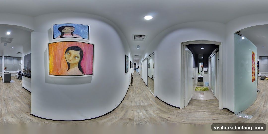Hallway with Artwork and Dental Chairs