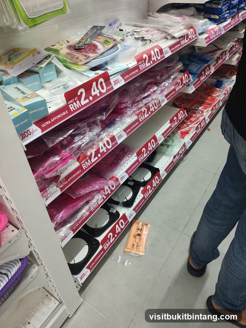 Store Shelves with Packaged Goods