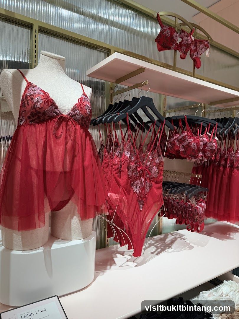 Red Lingerie Display