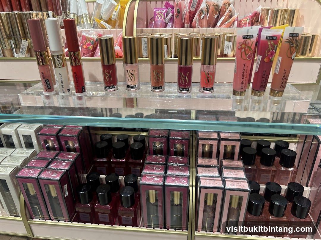 Lip Gloss and Perfume Display