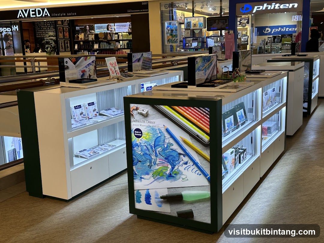 Art supplies display