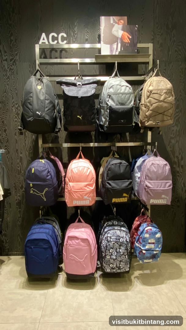 Puma Backpacks Display