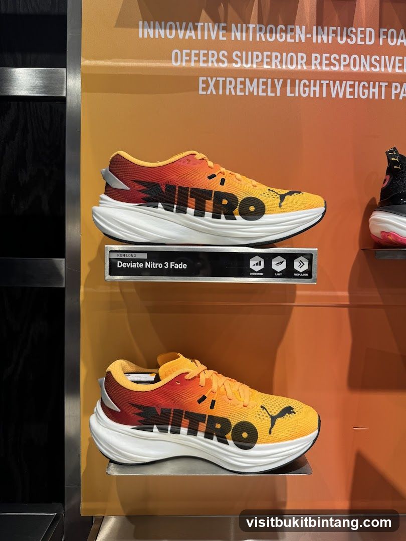 Puma Running Shoes Display