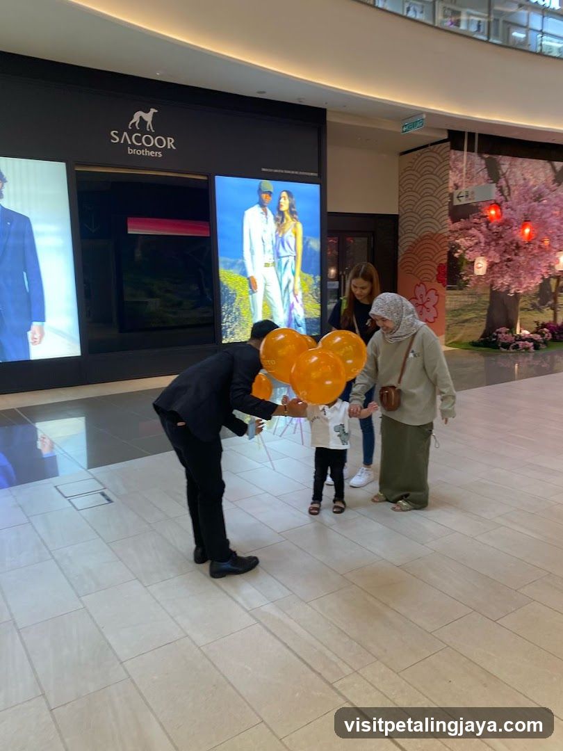 Balloons in Mall Corridor