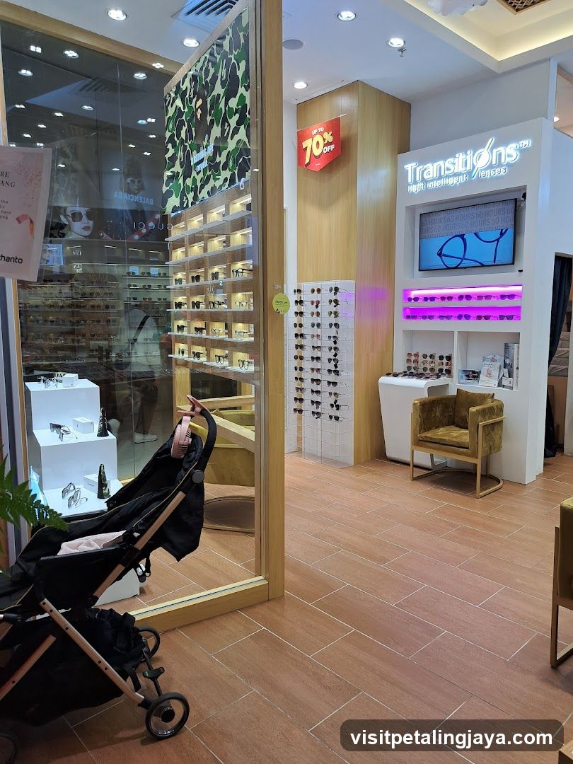 Optical Store Interior with Stroller
