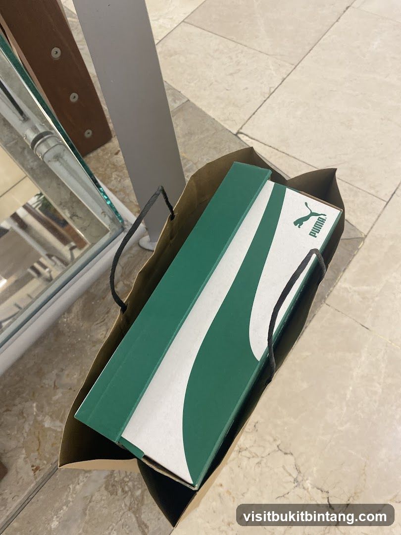 Puma Shoe Box in Shopping Bag