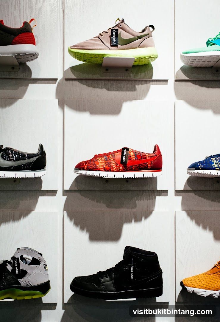 Assortment of Sneakers on Display