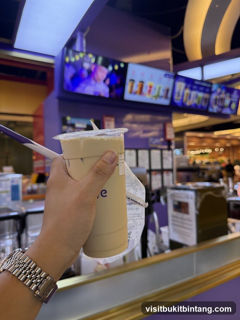 Person holding a bubble tea
