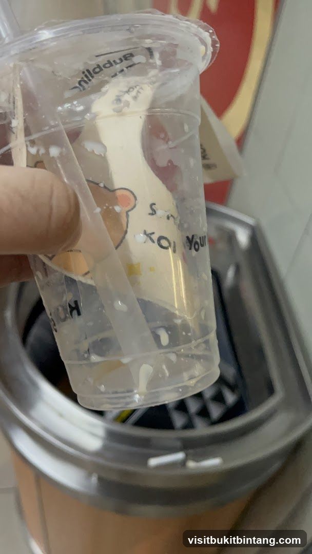 Used Bubble Tea Cup