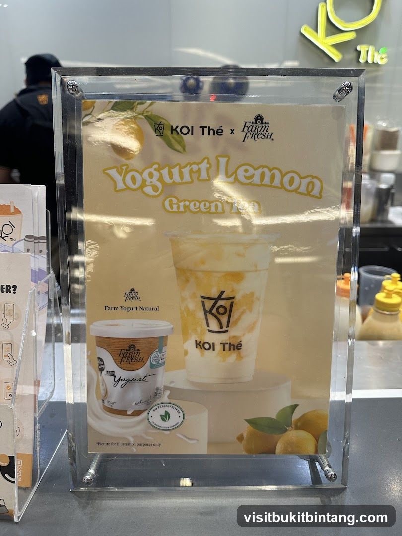 Yogurt Lemon Green Tea Advertisement