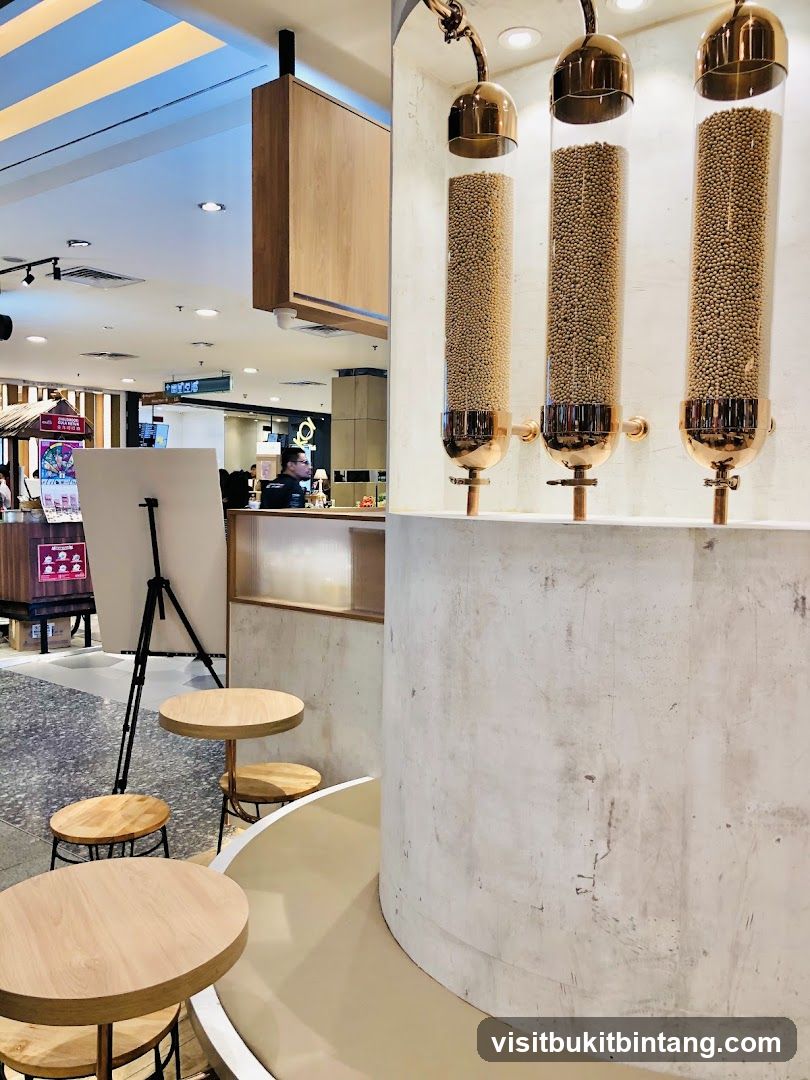 Cafe Interior with Bean Dispensers